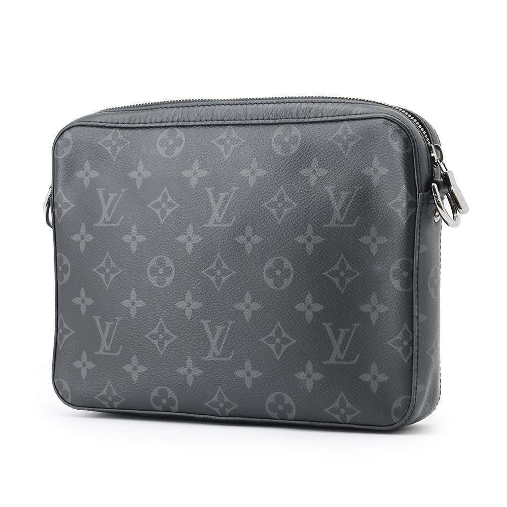Louis Vuitton Eclipse Reverse Trio Monogram Shoulder Black Messenger Bag Black
